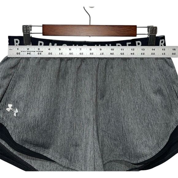 Under Armour Women's Play Up Twist Athletic Shorts Size Large Loose Gray Black - Picture 8 of 9